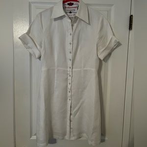 Dissh white linen dress